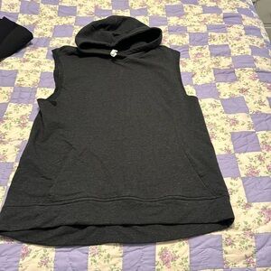 Lululemon Blised Out Sleeveless Hoodie gray women’s size 12 athletic pullover